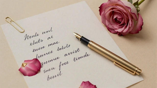 Handwritten notes flat lay representing the dating profile writing guide